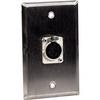 1-Gang Stainless Steel Wall Plate with 1 Neutrik 3-Pin XLR Male-by-TecNec view 1