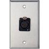 1-Gang Stainless Steel Wall Plate w/Neutrik 3-Pin XLR-F-Terminal Block-by-TecNec view 1