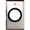 1-Gang Stainless Steel Wall Plate with One 1-5/8 inch Grommet-by-TecNec view 1