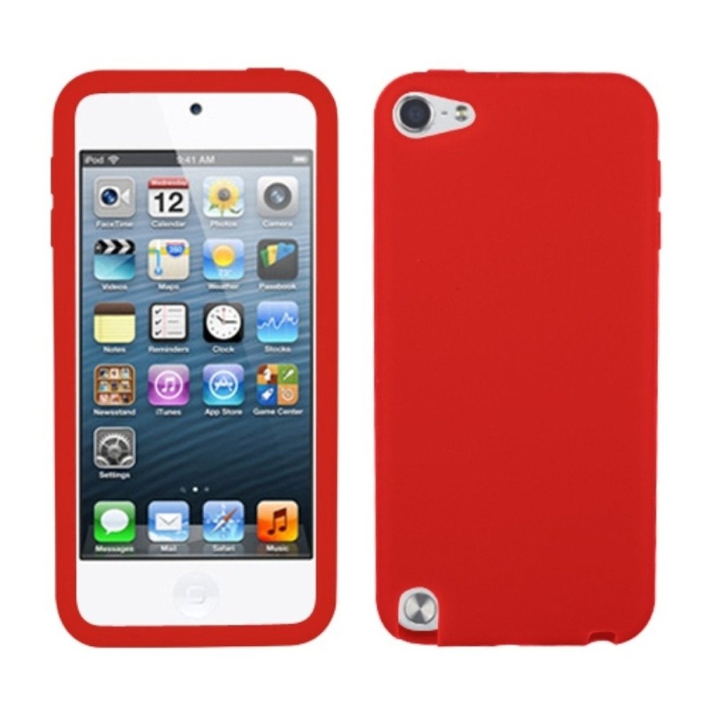 Asmyna Solid Skin Cover Red for iPod touch 5