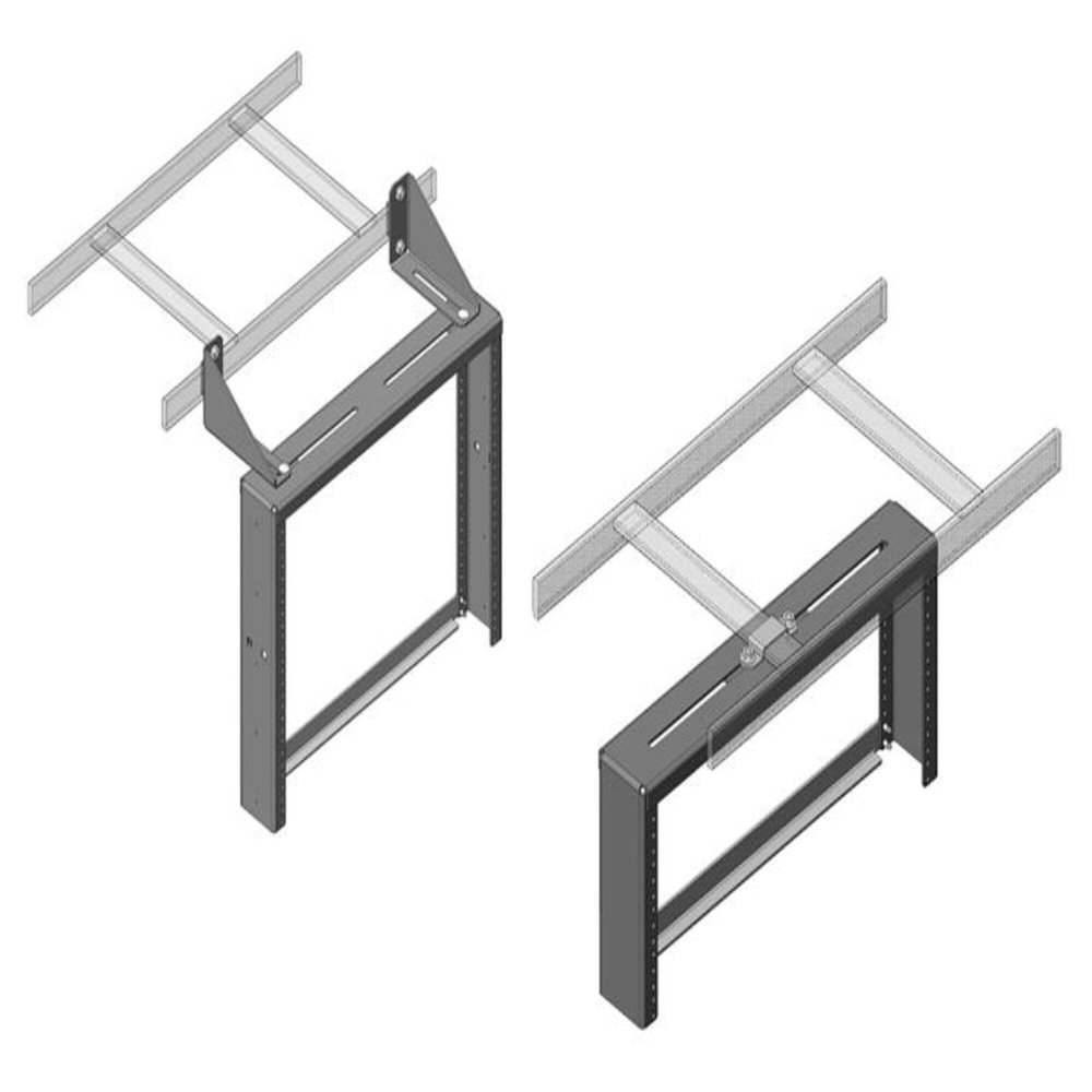 Chatsworth - 13394-708 - Cable Runway Patch Panel Rack with Cross-Member Brackets, 19 in.W x 16.31 in.H, Black, (Each)