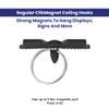 Clik-Clik Regular ClikMagnet Ceiling Hooks - Strong Magnets to Hang Displays, Signs, and More - Magnets with 5 lbs Pull - Pack of 6, Black view 2