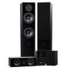 Fluance Elite High Definition Surround Sound Home Theater 5.0 Channel Speaker System Including Floorstanding Towers, Center Channel and Rear Surround Speakers - Black Ash (SXHTB-BK) view 1