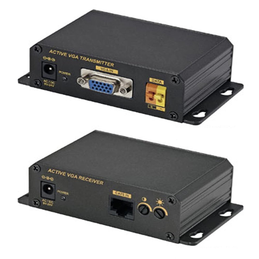 SPT 15-UV101 Active VGA RS232 Over CAT5E/CAT6 Extender Kit (Black)