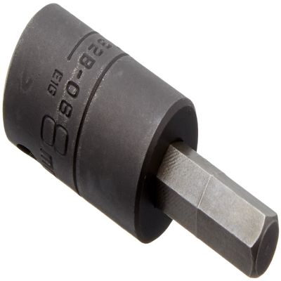 Wright Tool 32B-08MM 3/8" Drive Metric Impact Hex Bit Socket, 8mm