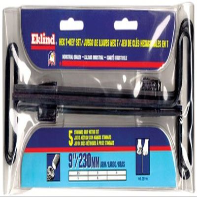 T Loop Hex Key 9 Arm Comfort Grip 5 pc Vinyl Pouch