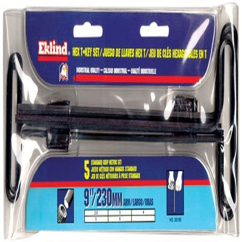 T Loop Hex Key 9 Arm Comfort Grip 5 pc Vinyl Pouch