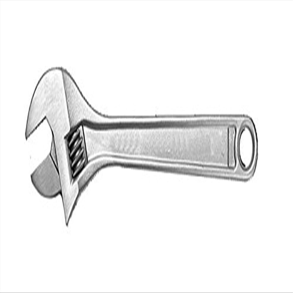 Cougar Pro E9AC08 Adjustable Wrench with Chrome Finish, 8"