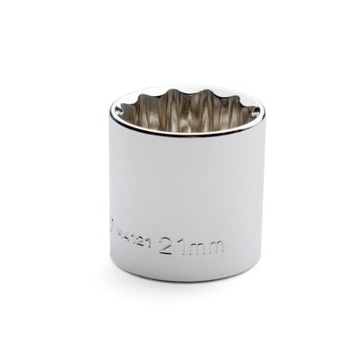Cougar Pro M4121 1/2" Drive 12 Point Standard Metric Socket, 21mm