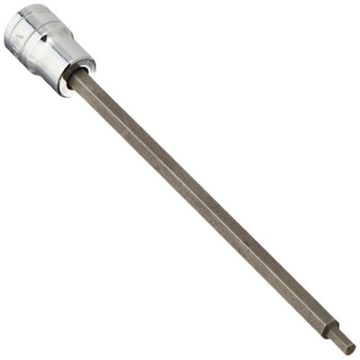 Wright Tool 32L-04MM 3/8" Drive Long Length Metric Hex Bit Socket, 4mm