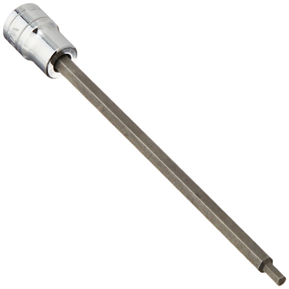 Wright Tool 32L-04MM 3/8" Drive Long Length Metric Hex Bit Socket, 4mm