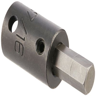 Wright Tool 42B14 1/2" Drive Metric Impact Hex Bit Socket, 7/16"