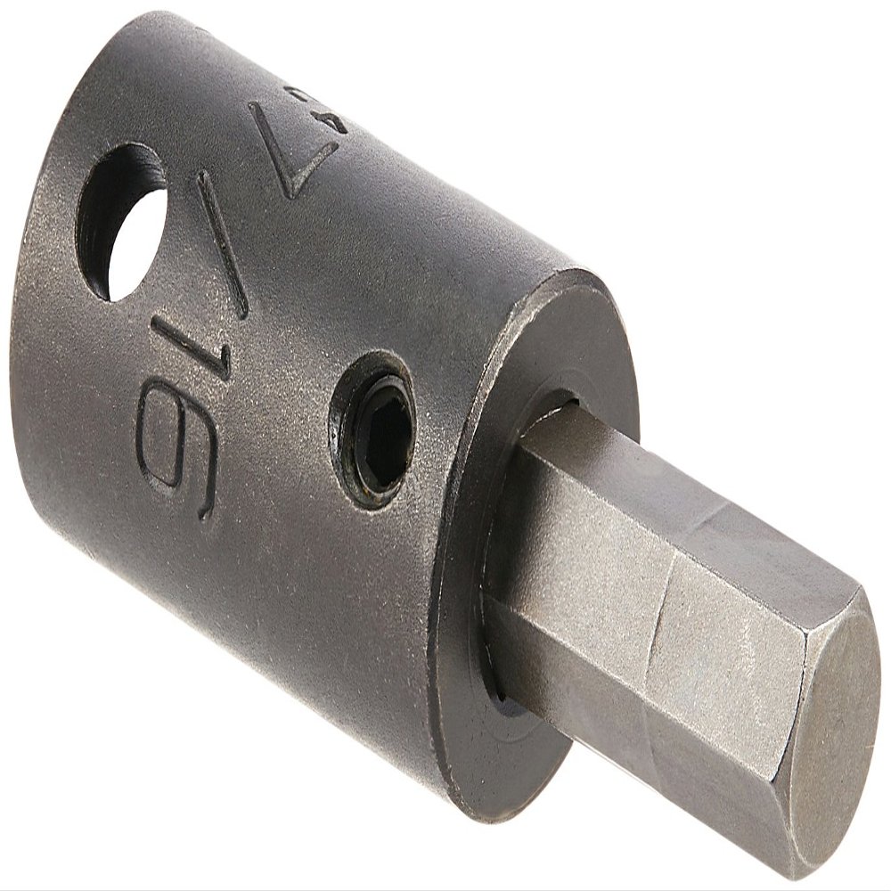 Wright Tool 42B14 1/2" Drive Metric Impact Hex Bit Socket, 7/16"