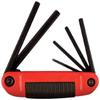 Resin Fold Up SAE Hex Key 6 pc Set Eklind 25611 5/32" 3/8" view 1