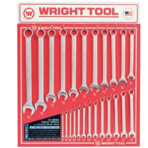 Combination Wrench w/Satin Finish Display - 24 Pieces