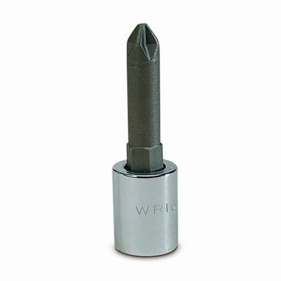 Wright Tool 9203 #2 - 1/4" Drive Long Phillips Screwdriver Bit and Socket, Overall Length 2-5/8"