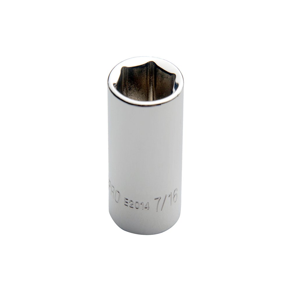 Cougar Pro E2014 1/4" Drive 6 Point Standard Socket, 7/16"