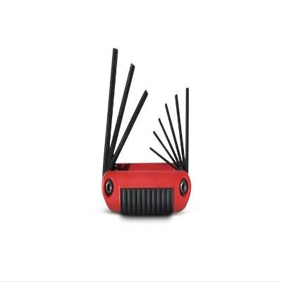 Resin Fold Up SAE Hex Key 9 pc Set Eklind 25911 5/64" 1/4"