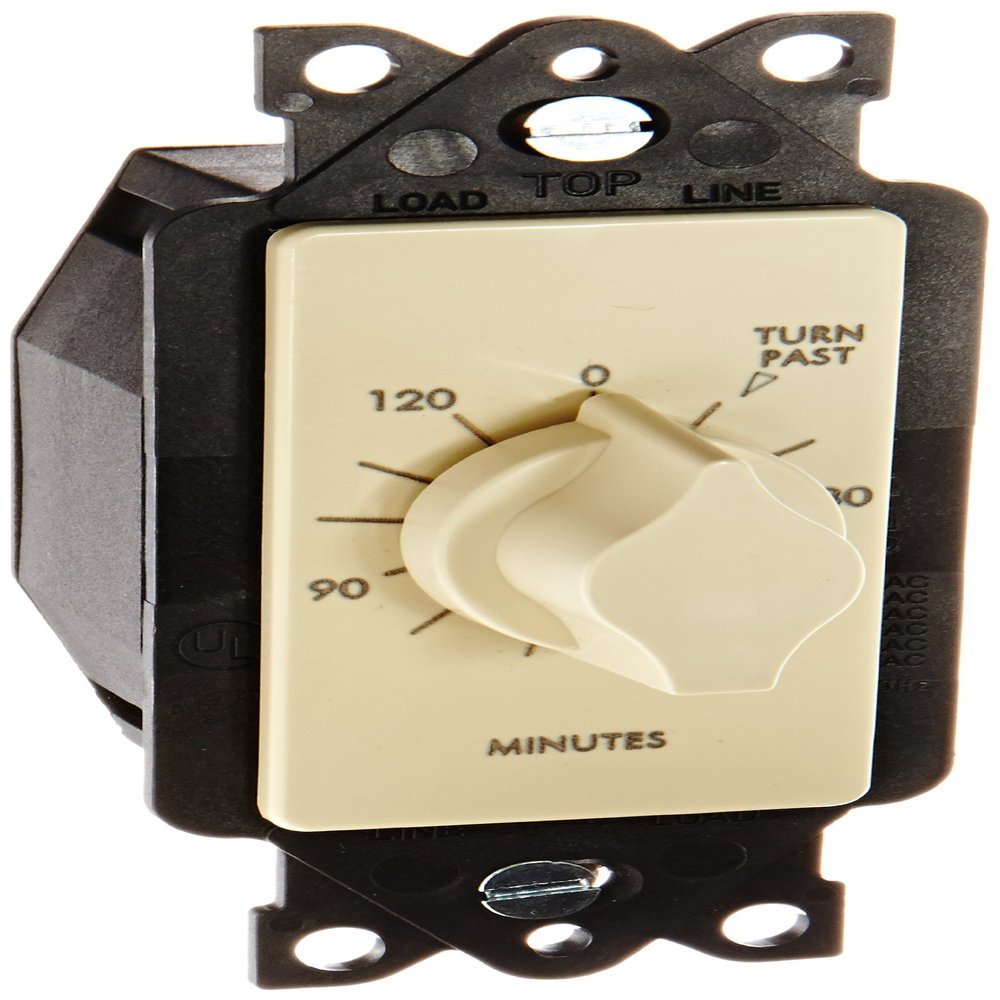 NSI TORK A502H Spring-Wound in-Wall Twist Timer, 2-Hour, Ivory