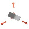 RIDGID 22168 Model VF-99 V Head High Folding Pipe Stand, 12-inch Pipe Stand, Red view 3