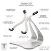 Thought Out Stabile 2.0 Steel Stand White - Made in USA - Compatible with Apple iPad view 4