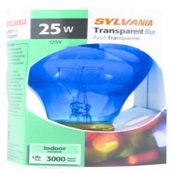 6PK SYLV 11710 25 Watt Clear Blue Party Bulb