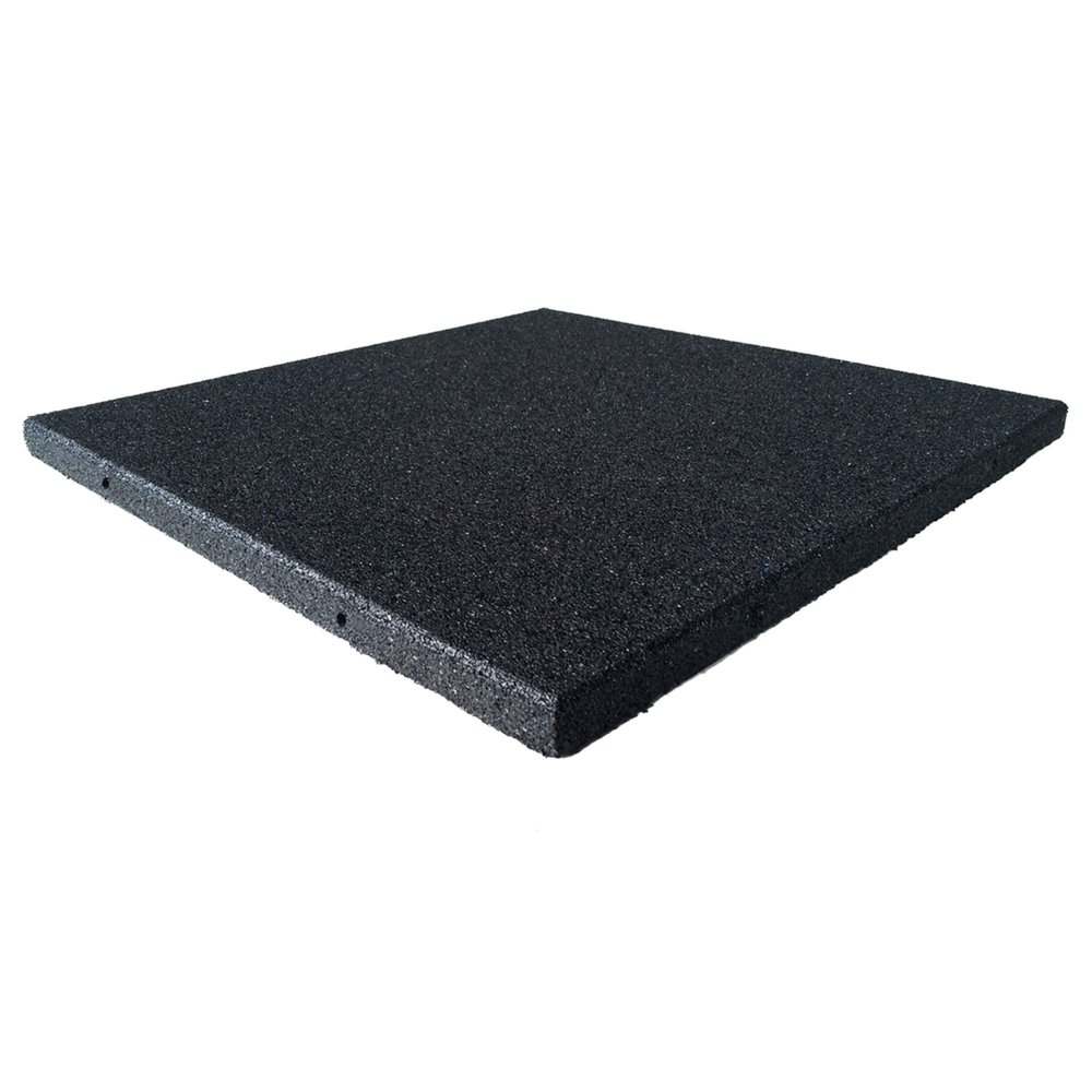 Rubber-Cal Eco-Sport Floor Tile-Pack of 3, Coal, 1 x 20 x 20-Inch
