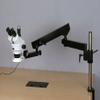 AmScope SM-8TZ-144S-10M Digital Professional Trinocular Stereo Zoom Microscope, WH10x Eyepieces, 3.5X-90X Magnification, 0.7X-4.5X Zoom Objective, 144-Bulb LED Ring Light, Articulating-Arm Boom Stand, 110V-240V, Includes 0.5x and 2.0x Barlow Lenses a view 2