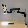 AmScope SM-8TZ-144S-10M Digital Professional Trinocular Stereo Zoom Microscope, WH10x Eyepieces, 3.5X-90X Magnification, 0.7X-4.5X Zoom Objective, 144-Bulb LED Ring Light, Articulating-Arm Boom Stand, 110V-240V, Includes 0.5x and 2.0x Barlow Lenses a view 3