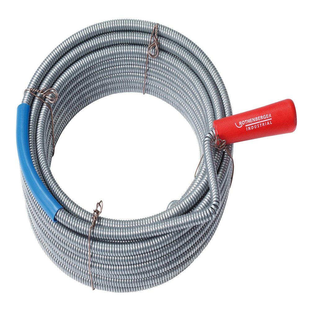 Rothenberger Industrial Pipe Cleaning Spiral with Claw (x L) 9 mm x 10 m, 1500000141
