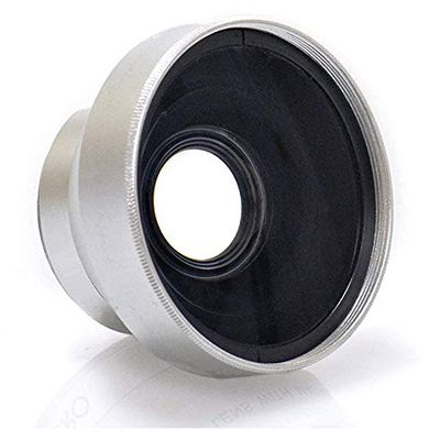 Digital Nc 0.5X High Grade (Chrome) Wide Angle Conversion Lens (37mm) for Leica D-LUX 6 (Includes Lens Ring Adapter)