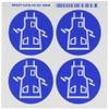 Brady 58538 Right-To-Know Pictogram Labels , Blue On White, 2-1/4" Width x 2-1/4" Height, Pictogram "Apron" (4 Per Card, 1 Card per Package) view 1