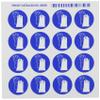 Brady 58556 Pressure Sensitive Vinyl Right-To-Know Pictogram Labels , Blue On White, 1 1/8" Height x 1 1/8" Width, Pictogram "Gloves" (16 Per Card, 1 Card per Package) view 1