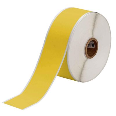Brady THT-105-437-YL-SC Self-Extinguishing Tedlar Thermal Transfer Printable Labels - 1" Core , Yellow (1 Roll, 1 Roll per Package)