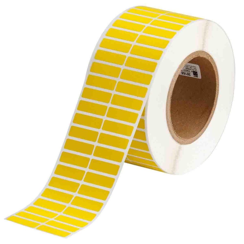 Brady THT-29-437-10-YL Self-Extinguishing Tedlar Thermal Transfer Printable Labels , Yellow (10,000 Labels per Roll, 1 Roll per Package)