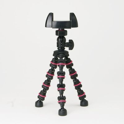 METRIX UN-2P Tabletop Tripod/Mini Tripod, Universal Pod, Small, Lightweight, Articulated, Flexible Freely Bending, Pink