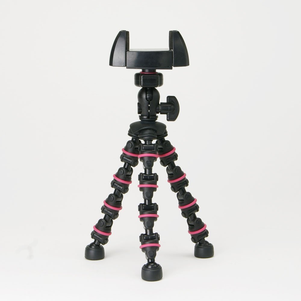 METRIX UN-2P Tabletop Tripod/Mini Tripod, Universal Pod, Small, Lightweight, Articulated, Flexible Freely Bending, Pink