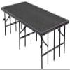 National Public Seating NPS-S488C Portable Stage with Carpet 48 x 96 x 8 in. - Grey view 1