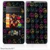 Kearas Peace Signs Black Decal Style Skin fits 2012 Amazon Kindle Fire HD 7 inch view 1