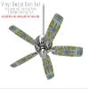 Tie Dye Peace Sign 102 - Ceiling Fan Skin Kit fits most 42 inch fans (FAN and BLADES SOLD SEPARATELY) view 2