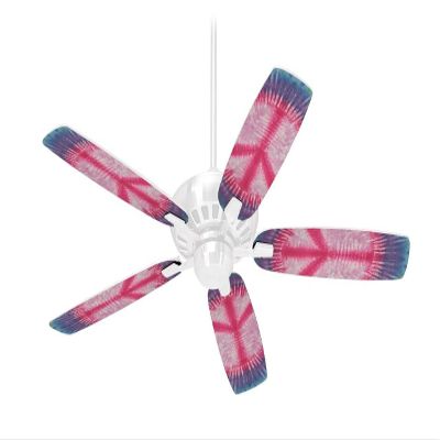 Tie Dye Peace Sign 108 - Ceiling Fan Skin Kit fits most 42 inch fans (FAN and BLADES SOLD SEPARATELY)