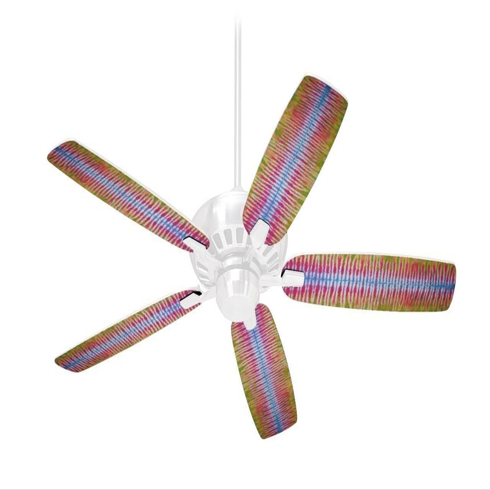 Tie Dye Spine 102 - Ceiling Fan Skin Kit fits most 42 inch fans (FAN and BLADES SOLD SEPARATELY)