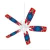 Tie Dye Star 100 - Ceiling Fan Skin Kit fits most 42 inch fans (FAN and BLADES SOLD SEPARATELY) view 1