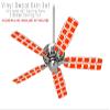 Squared Red - Ceiling Fan Skin Kit fits most 42 inch fans (FAN and BLADES SOLD SEPARATELY) view 2
