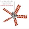 Squared Red Dark - Ceiling Fan Skin Kit fits most 42 inch fans (FAN and BLADES SOLD SEPARATELY) view 2