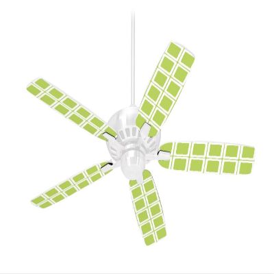Squared Sage Green - Ceiling Fan Skin Kit fits most 42 inch fans (FAN and BLADES SOLD SEPARATELY)