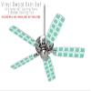 Squared Seafoam Green - Ceiling Fan Skin Kit fits most 42 inch fans (FAN and BLADES SOLD SEPARATELY) view 2