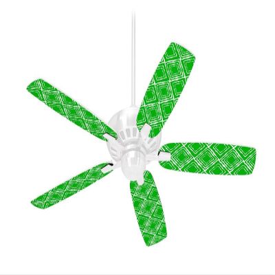 Wavey Green - Ceiling Fan Skin Kit fits most 42 inch fans (FAN and BLADES SOLD SEPARATELY)