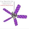 Wavey Purple - Ceiling Fan Skin Kit fits most 42 inch fans (FAN and BLADES SOLD SEPARATELY) view 2