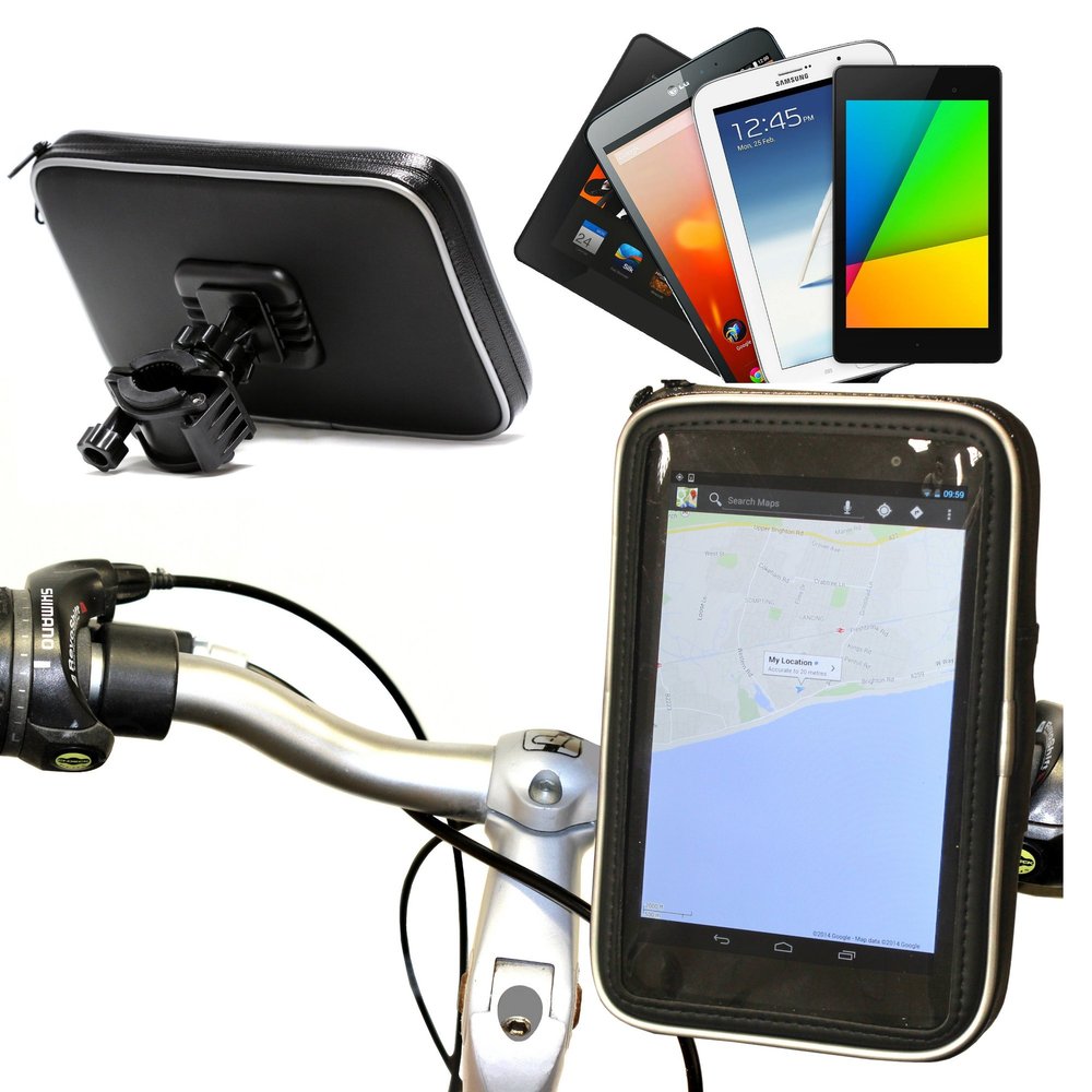 Navitech Cycle / Bike / Bicycle Waterproof Holder Mount And Case Compatible With The 7 Inch Tablet And eReaders Including: Sony Reader Pocket Edition PRS-350 5 / PRS-650 6 / PRS-900 7.1 / PRS-600 6 / PRS-300 5 / PRS-300SC 5 / PRS-700 6 / PRS-5